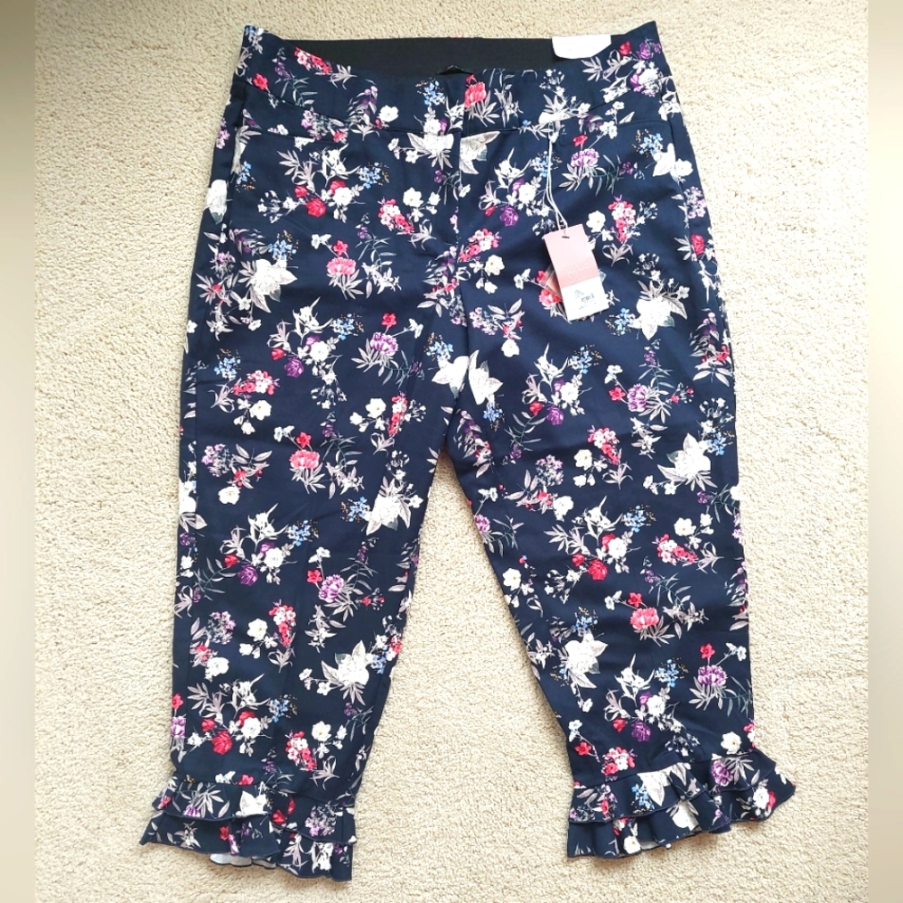 Lane Bryant The Allie Slim Ankle Floral Stretch Pants - Size 18